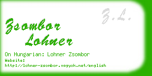 zsombor lohner business card